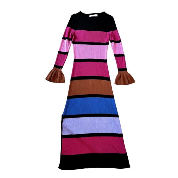 Rachel Parcell Dresses & Skirts - RACHEL PARCEL Stretch Knit Colorblock Midi Maxi Dress Size XL Luxe Modern Chic